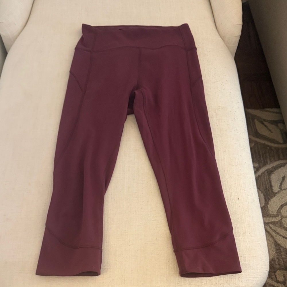 Lululemon Align high-waisted burgundy cropped leggings